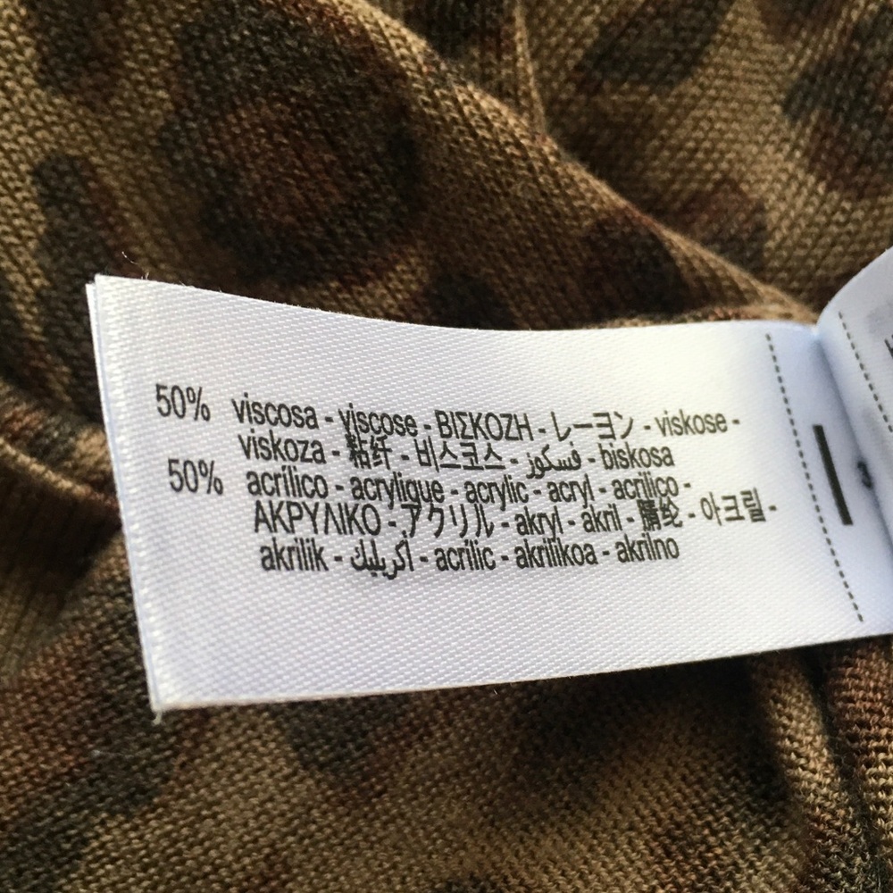 ZARA Brown & Dark Brown Leopard Crewneck Top - Picture 5 of 5